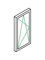 Алюминиевое окно одностворчатое Алютех поворотное-откидное 800х1300 с фурнитурой Roto